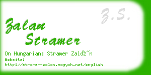zalan stramer business card
